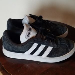 Adidas black suede